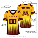 personalized minnesota golden gophers halftone sweep gold black jersey best selling