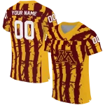 personalized minnesota golden gophers stripe splatter maroon jersey best selling