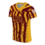 personalized minnesota golden gophers stripe splatter maroon jersey best selling