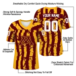 personalized minnesota golden gophers stripe splatter maroon jersey best selling