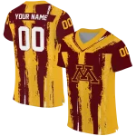 personalized minnesota golden gophers striped texture maroon jersey best selling