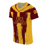 personalized minnesota golden gophers striped texture maroon jersey best selling