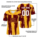 personalized minnesota golden gophers striped texture maroon jersey best selling