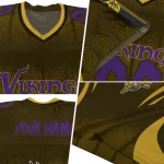 personalized minnesota vikings dynamic dots gold jersey best selling