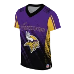 personalized minnesota vikings halftone fade purple black jersey best selling