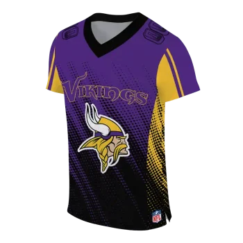 personalized minnesota vikings halftone fade purple black jersey fashion forward