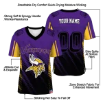 personalized minnesota vikings halftone fade purple black jersey best selling