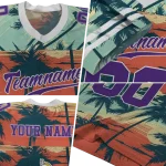 personalized minnesota vikings horizon palm sunset jersey best selling
