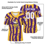 personalized minnesota vikings stripe splatter purple jersey best selling