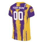 personalized minnesota vikings striped texture purple jersey best selling