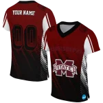 personalized mississippi state bulldogs halftone flow maroon black jersey best selling