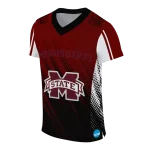 personalized mississippi state bulldogs halftone flow maroon black jersey best selling