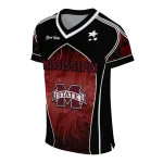 personalized mississippi state bulldogs halftone slant maroon black jersey best selling