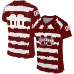 personalized mississippi state bulldogs layered grids maroon jersey best selling