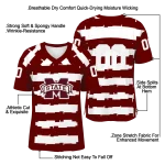 personalized mississippi state bulldogs layered grids maroon jersey best selling
