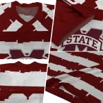 personalized mississippi state bulldogs layered grids maroon jersey best selling