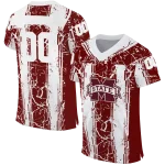 personalized mississippi state bulldogs rugged stripes maroon jersey best selling