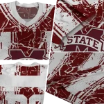 personalized mississippi state bulldogs rugged stripes maroon jersey best selling