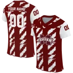 personalized mississippi state bulldogs stripe block maroon jersey best selling