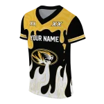 personalized missouri tigers dripping flames black white jersey best selling