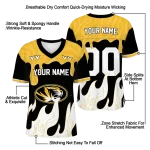 personalized missouri tigers dripping flames black white jersey best selling