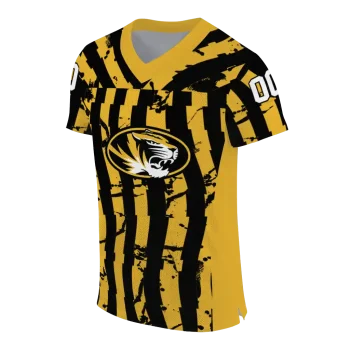 personalized missouri tigers stripe splatter black jersey fashion forward
