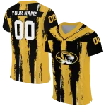 personalized missouri tigers striped texture black jersey best selling