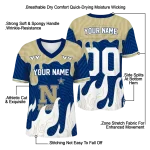personalized navy midshipmen dripping flames blue white jersey best selling