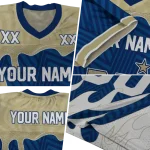 personalized navy midshipmen dripping flames blue white jersey best selling