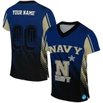 personalized navy midshipmen halftone flow blue black jersey best selling