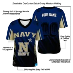 personalized navy midshipmen halftone flow blue black jersey best selling