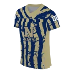 personalized navy midshipmen stripe splatter blue jersey best selling