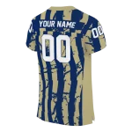 personalized navy midshipmen stripe splatter blue jersey best selling