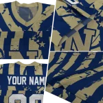 personalized navy midshipmen stripe splatter blue jersey best selling