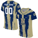 personalized navy midshipmen striped texture blue jersey best selling