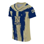 personalized navy midshipmen striped texture blue jersey best selling