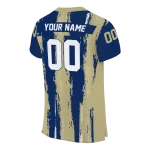 personalized navy midshipmen striped texture blue jersey best selling