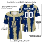 personalized navy midshipmen striped texture blue jersey best selling