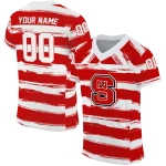 personalized nc state wolfpack art stripe red jersey best selling