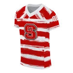 personalized nc state wolfpack art stripe red jersey best selling