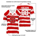 personalized nc state wolfpack art stripe red jersey best selling