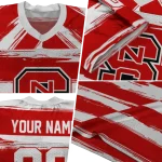 personalized nc state wolfpack art stripe red jersey best selling