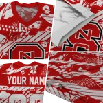 personalized nc state wolfpack camo shatter red jersey best selling