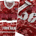personalized nc state wolfpack camouflage abstract red jersey best selling