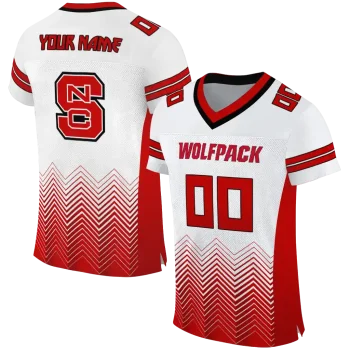 personalized nc state wolfpack halftone sweep white black jersey best selling