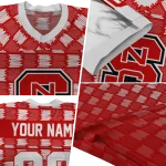 personalized nc state wolfpack stacked rectangle red jersey best selling