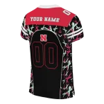 personalized nebraska cornhuskers brushstroke xs black jersey best selling
