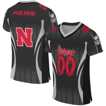 personalized nebraska cornhuskers dynamic dots black jersey best selling