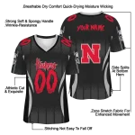 personalized nebraska cornhuskers dynamic dots black jersey best selling