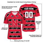 personalized nebraska cornhuskers layered grids red jersey best selling